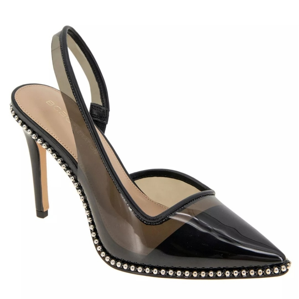 BCB Generation Hamina Clear Tinted Vinyl Ball Chain Welt Slingback Pump
